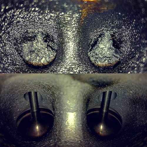 Чистка впускного коллектора грецким орехом